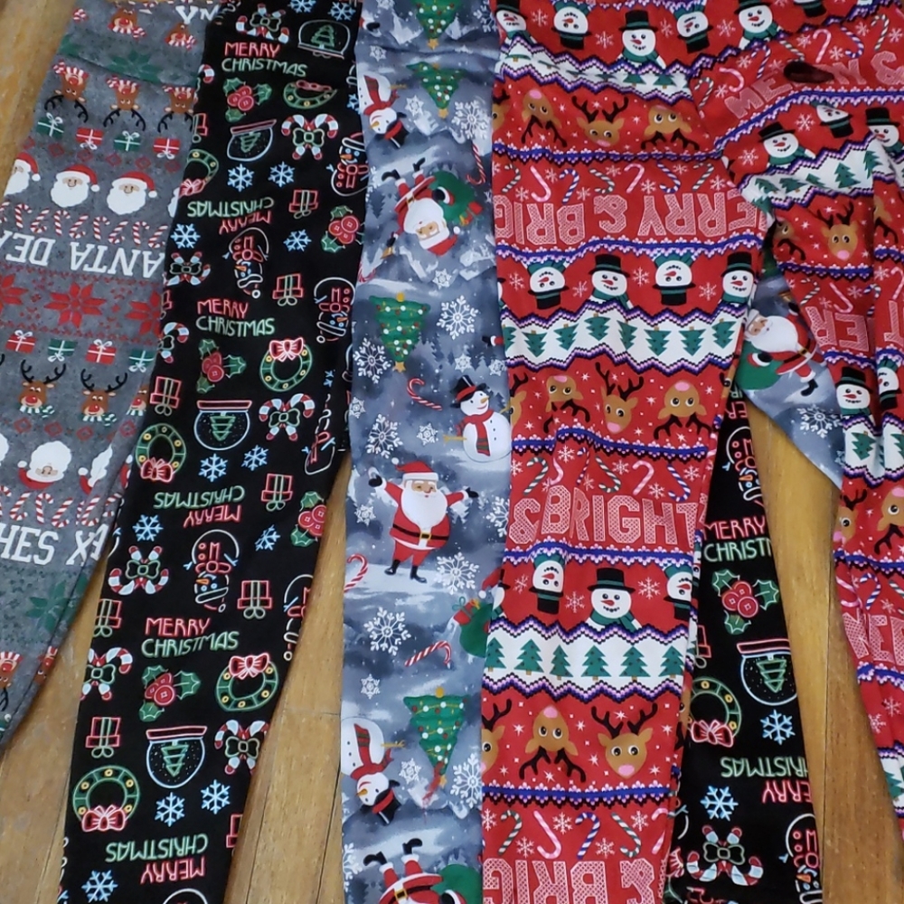 Lot of 4 XXL Christmas leggings